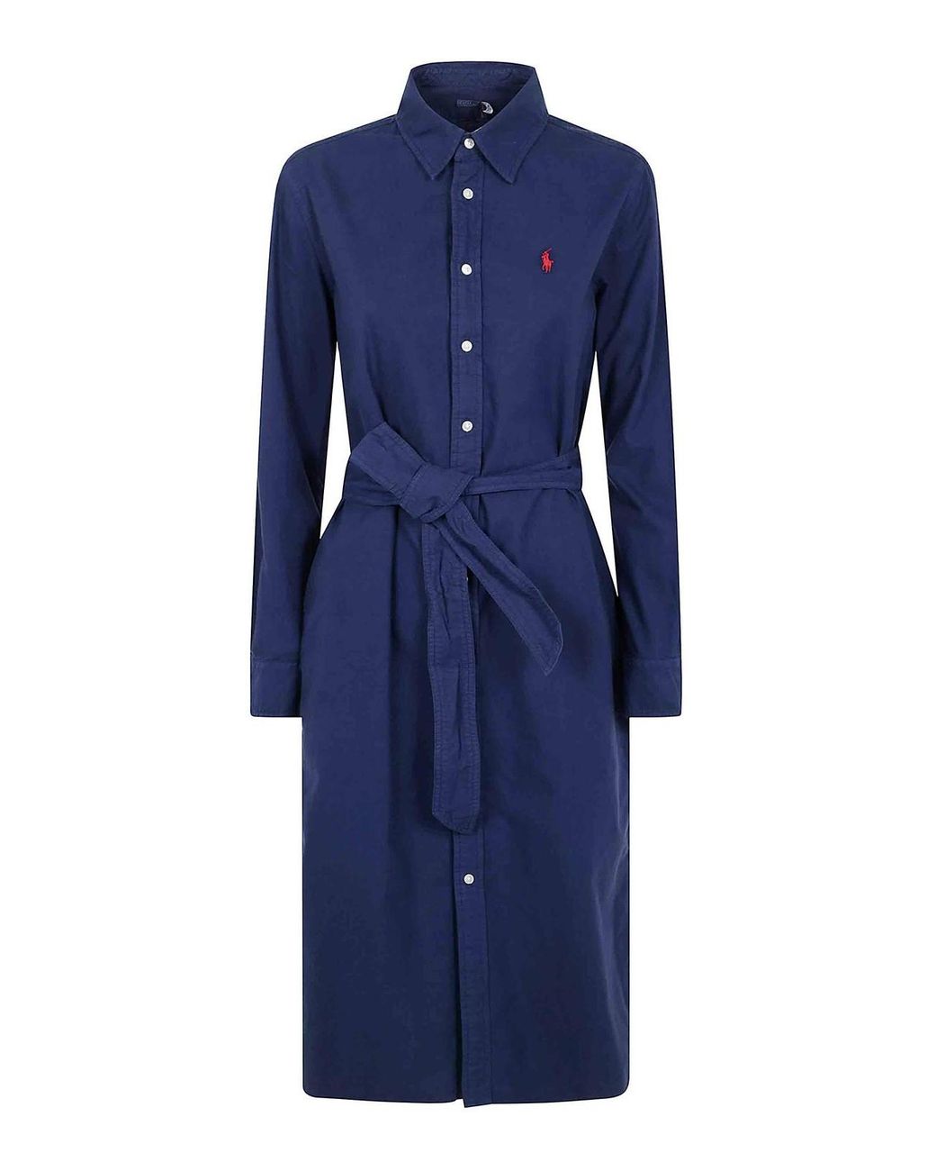 Polo Ralph Lauren Blue N Cory Long Sleeve Day Dress