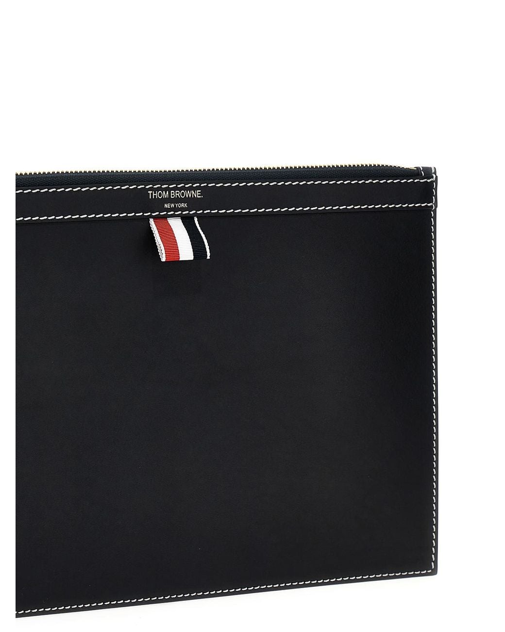Thom Browne Black Small Document Pouch for men