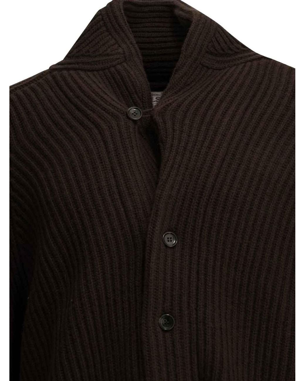 Filson Black Knit V-Neck Cardigan With Pockets for men