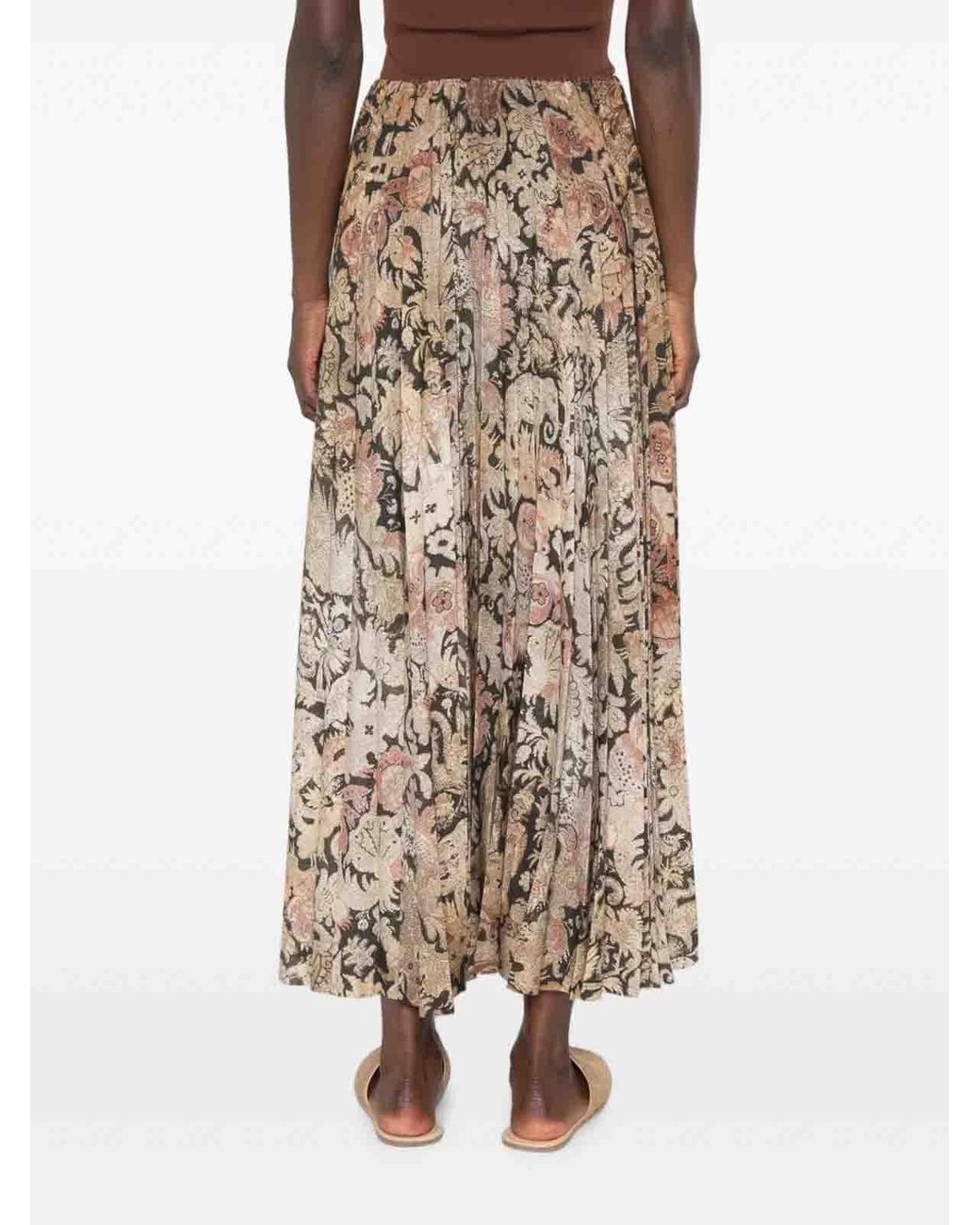 Pierre Louis Mascia Natural Pleated Ceto Skirt