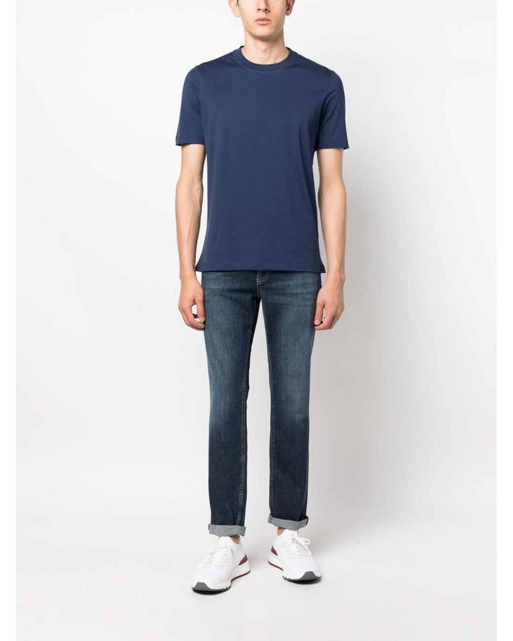 Brunello Cucinelli Blue Denim Pants for men