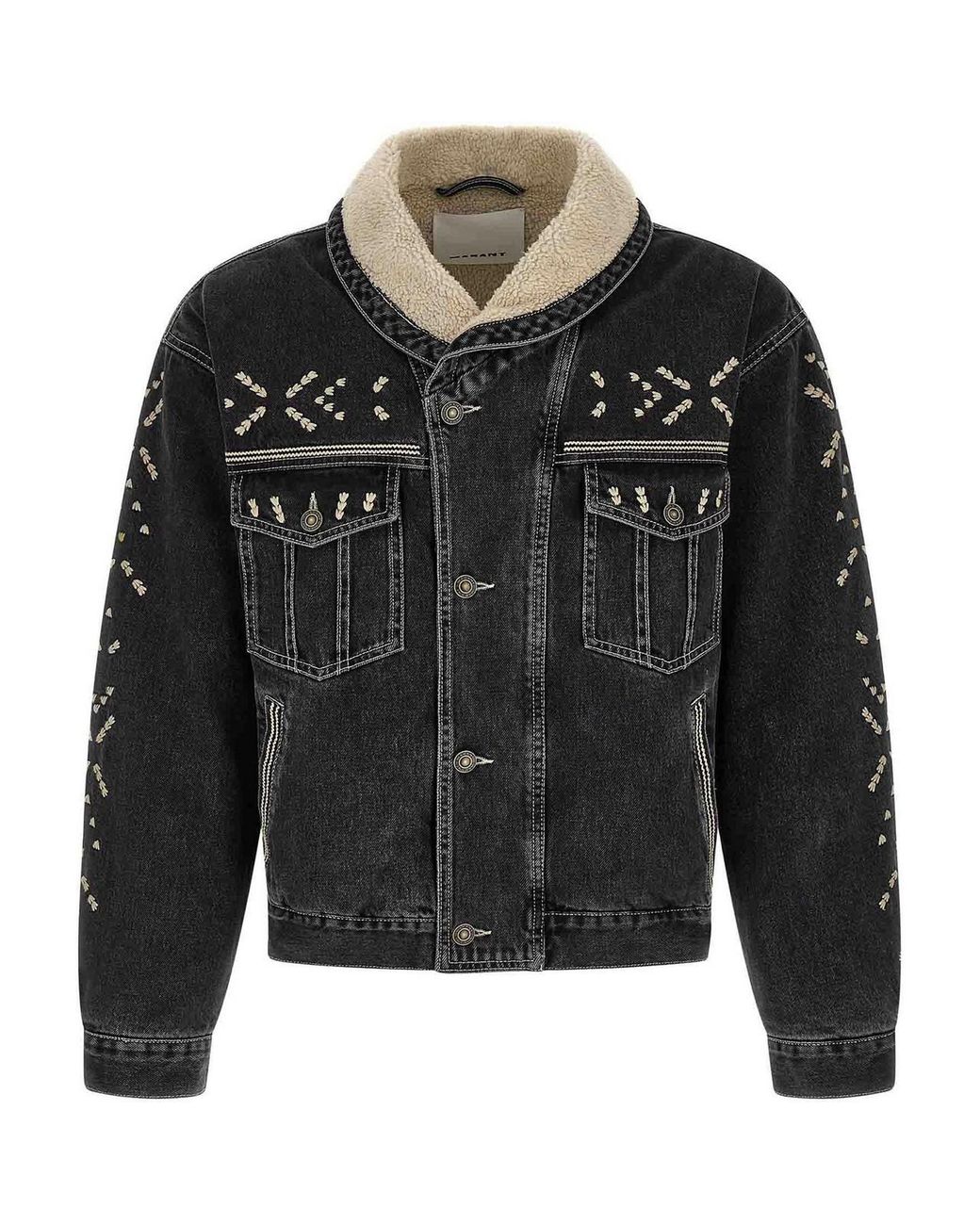 Isabel Marant Black 'Jackson-Gb' Denim Jacket for men