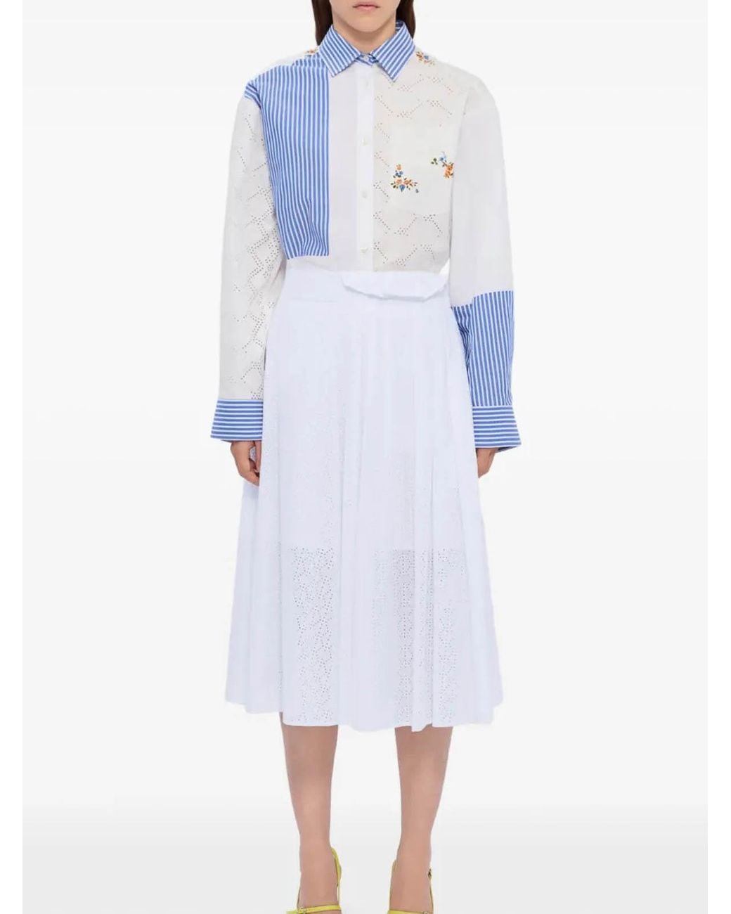 Falda Semilarga MSGM de color White