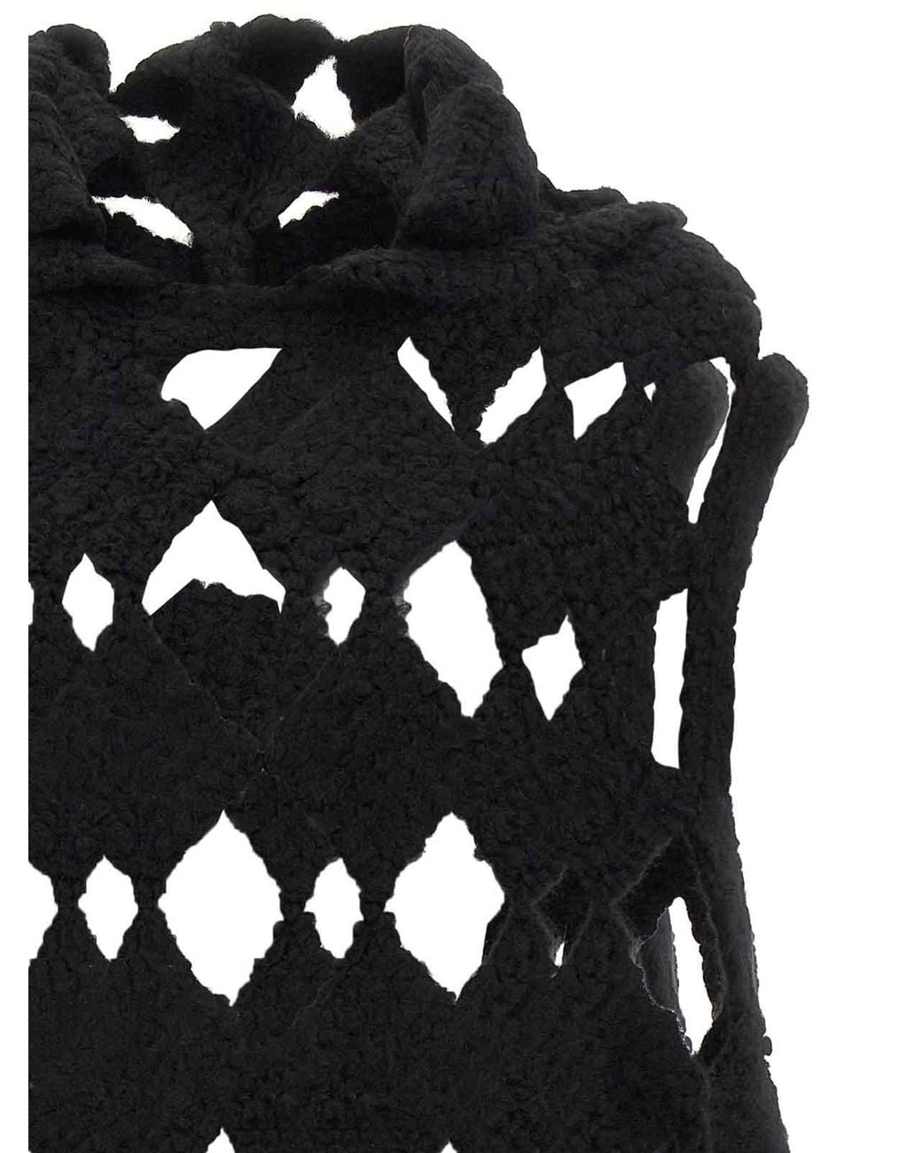 Rick Owens Black Sarutanya Cashmere-Silk Top