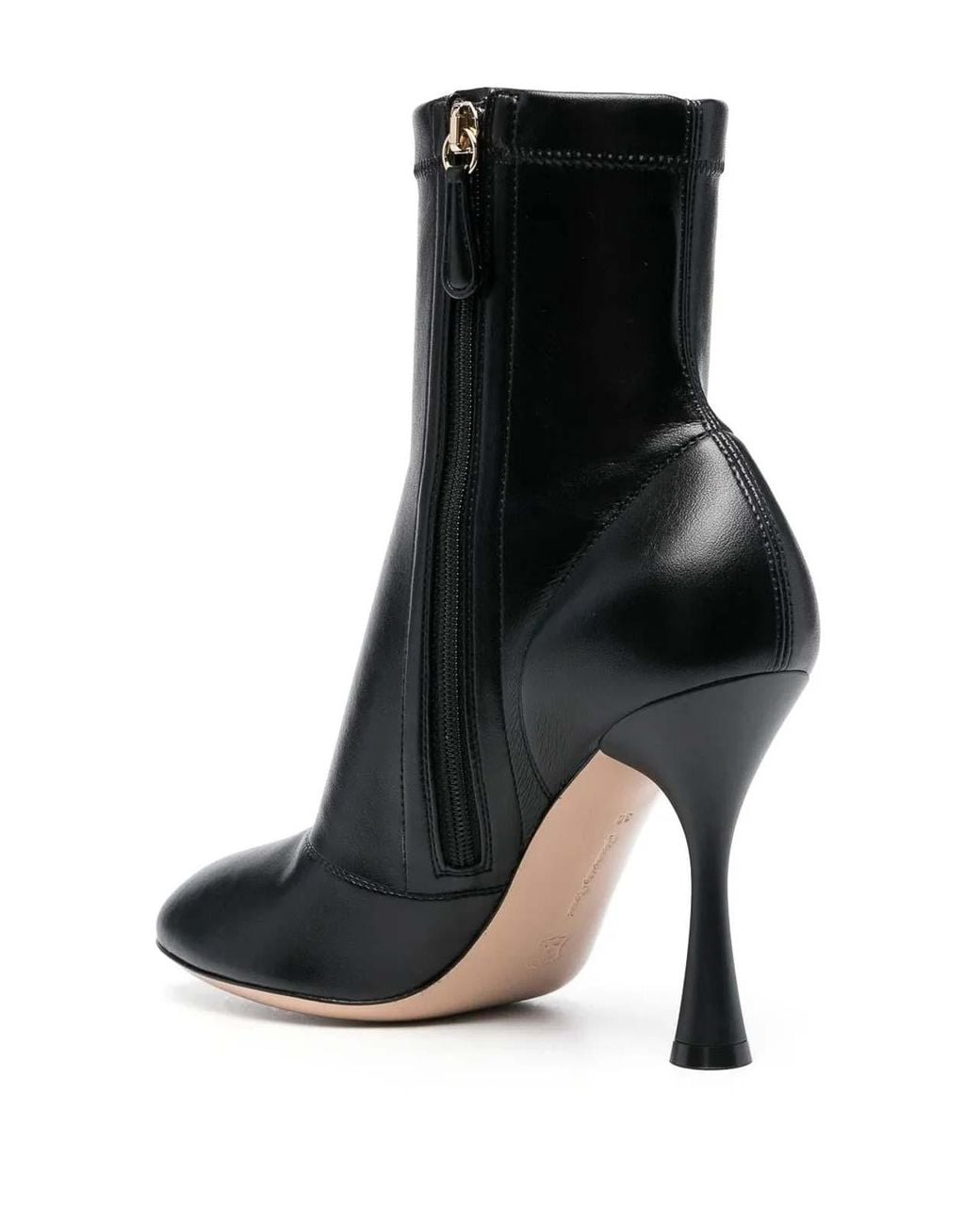 Gianvito Rossi Black Larue 95Mm Leather Ankle Boots