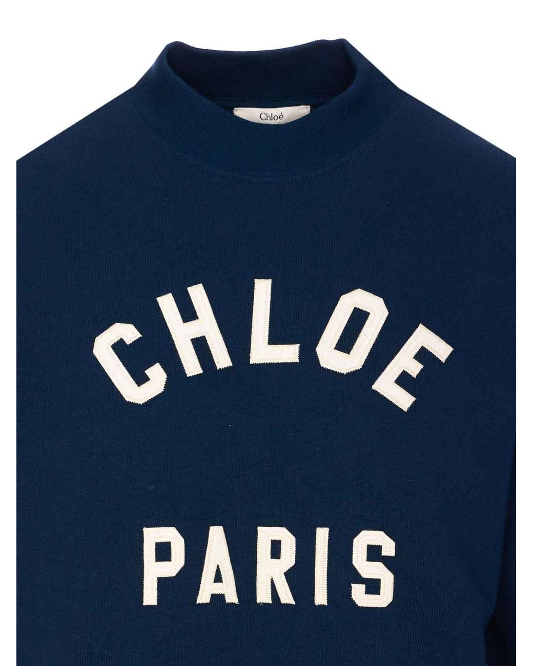 Chloé Blue Logo Sweatshirt