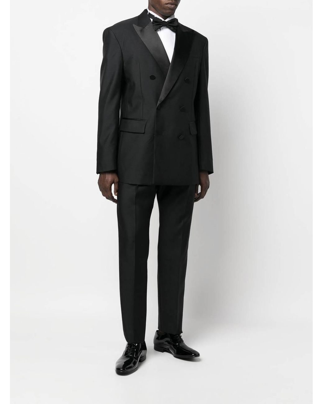 DSquared² Black Wool And Silk Smoking Suit for men
