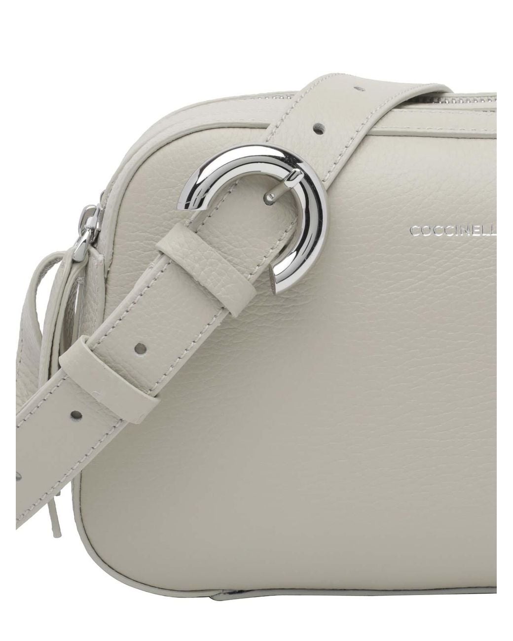 Coccinelle Gray Tebe Medium Crossbody Bag