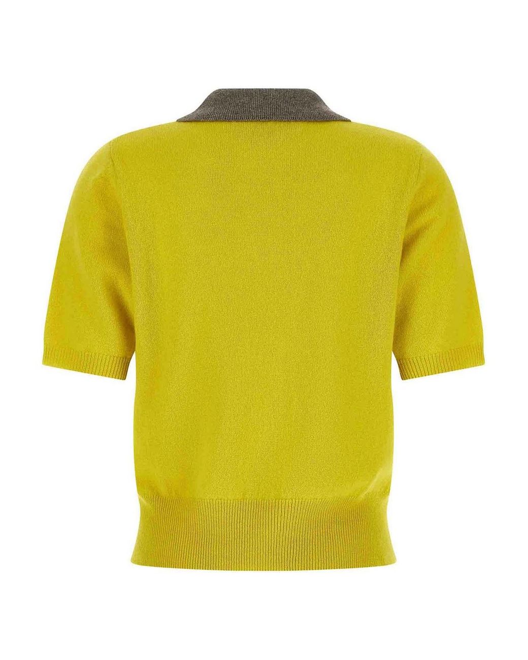 Marni Yellow Cashmere Polo Shirt