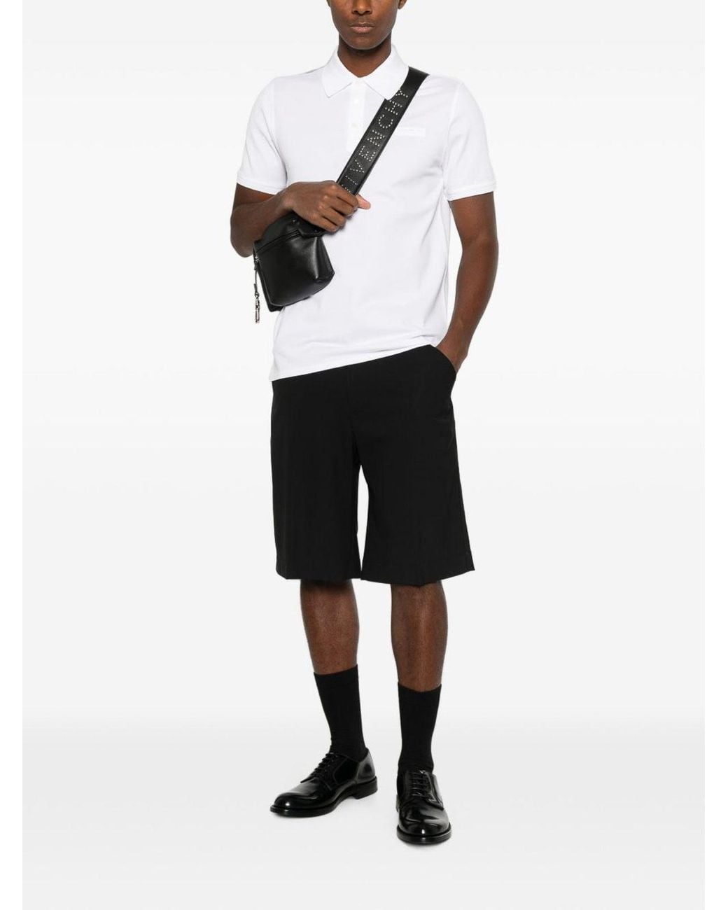 Givenchy White Logo Cotton Polo Shirt for men