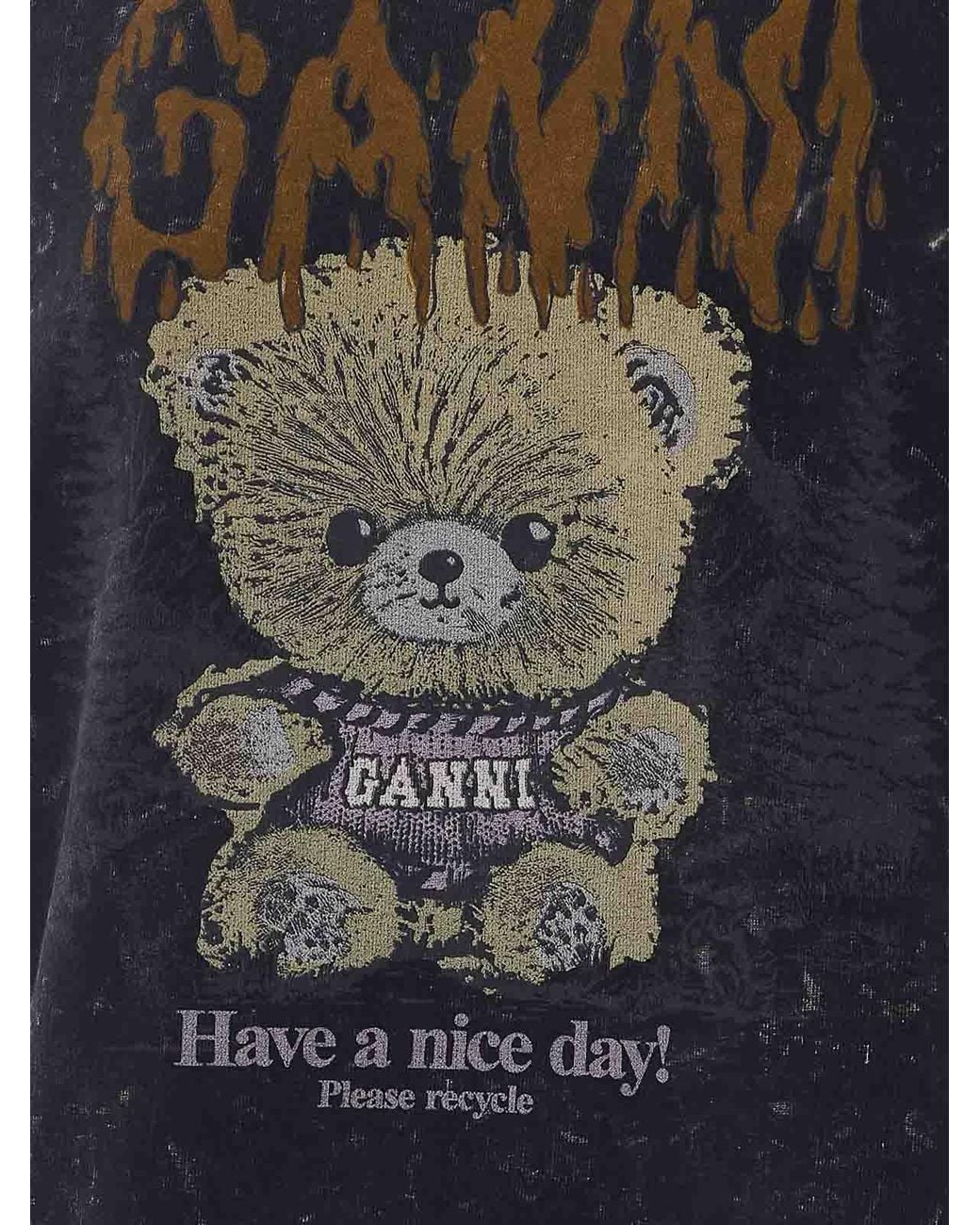 Ganni Black Forest Teddy Sweatshirt