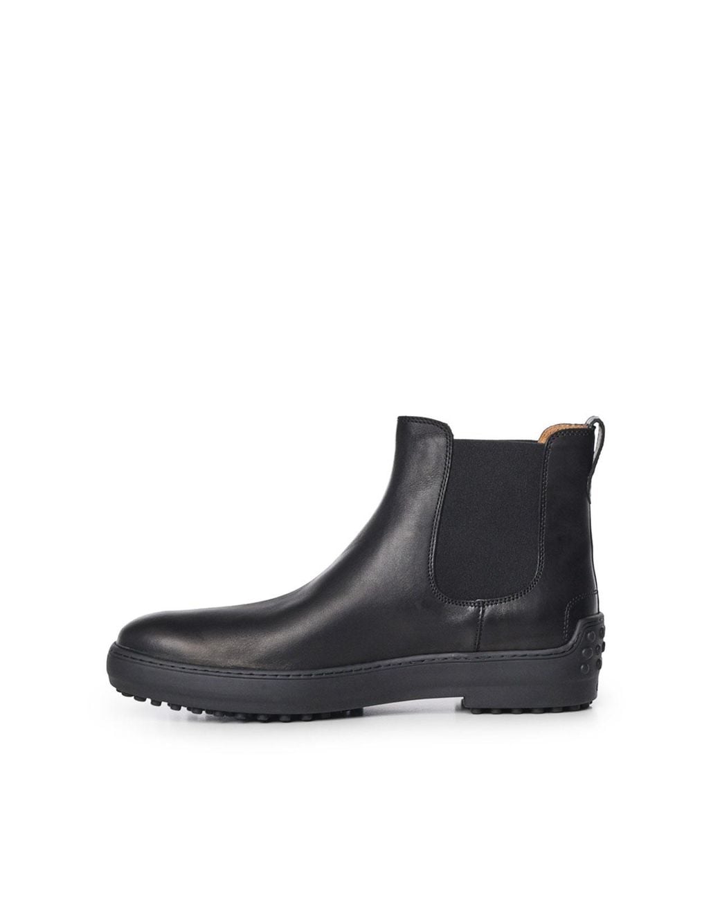 Tod's Black Leather Chelsea Boots for men