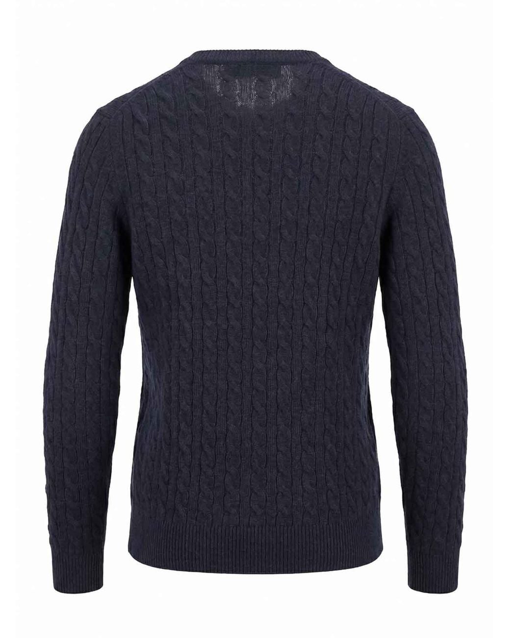 Malo Blue Cashmere Round Neck for men
