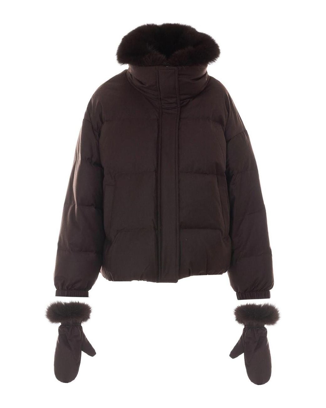 Yves Salomon Black Doudoune Down Jacket
