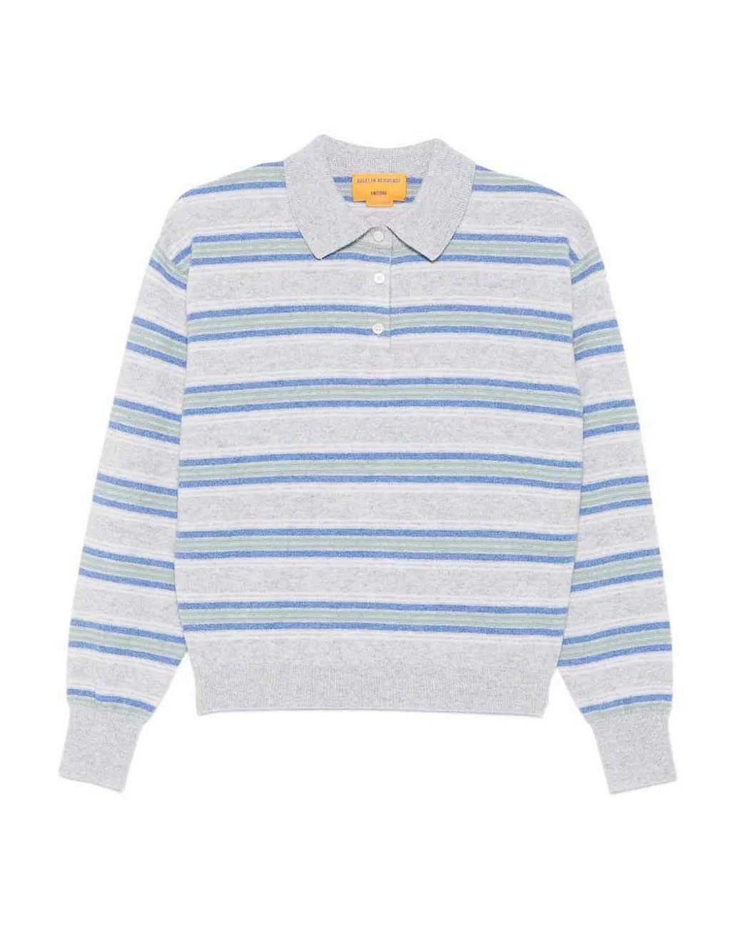 Guest In Residence Blue Sweater Collegiate Stripe
