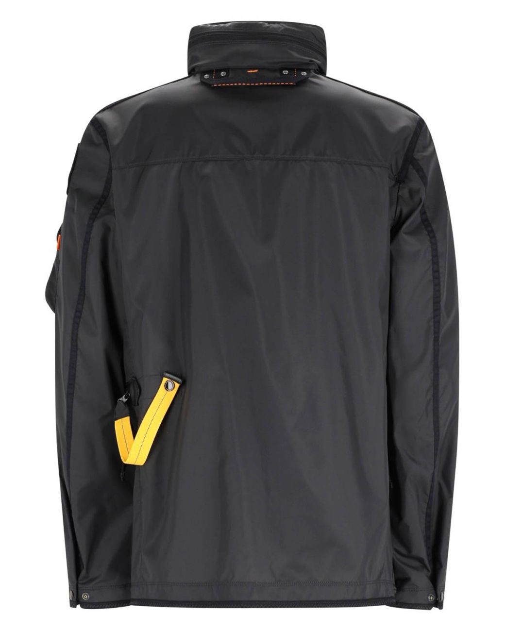 Parajumpers Black Morgan Spring Hooded Raincoat for men