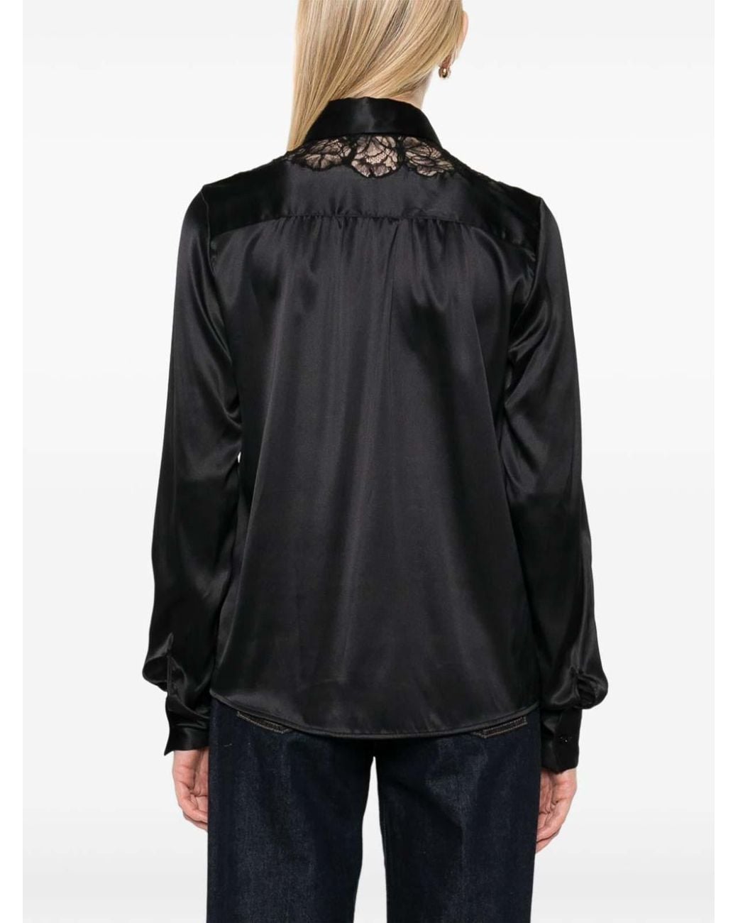 Ermanno Scervino Black Long Sleeve Shirt