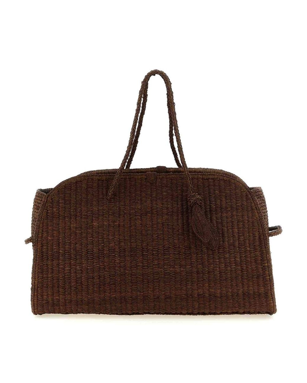 Jacquemus Brown Le Grand Turismo Raphia' Shopping Bag