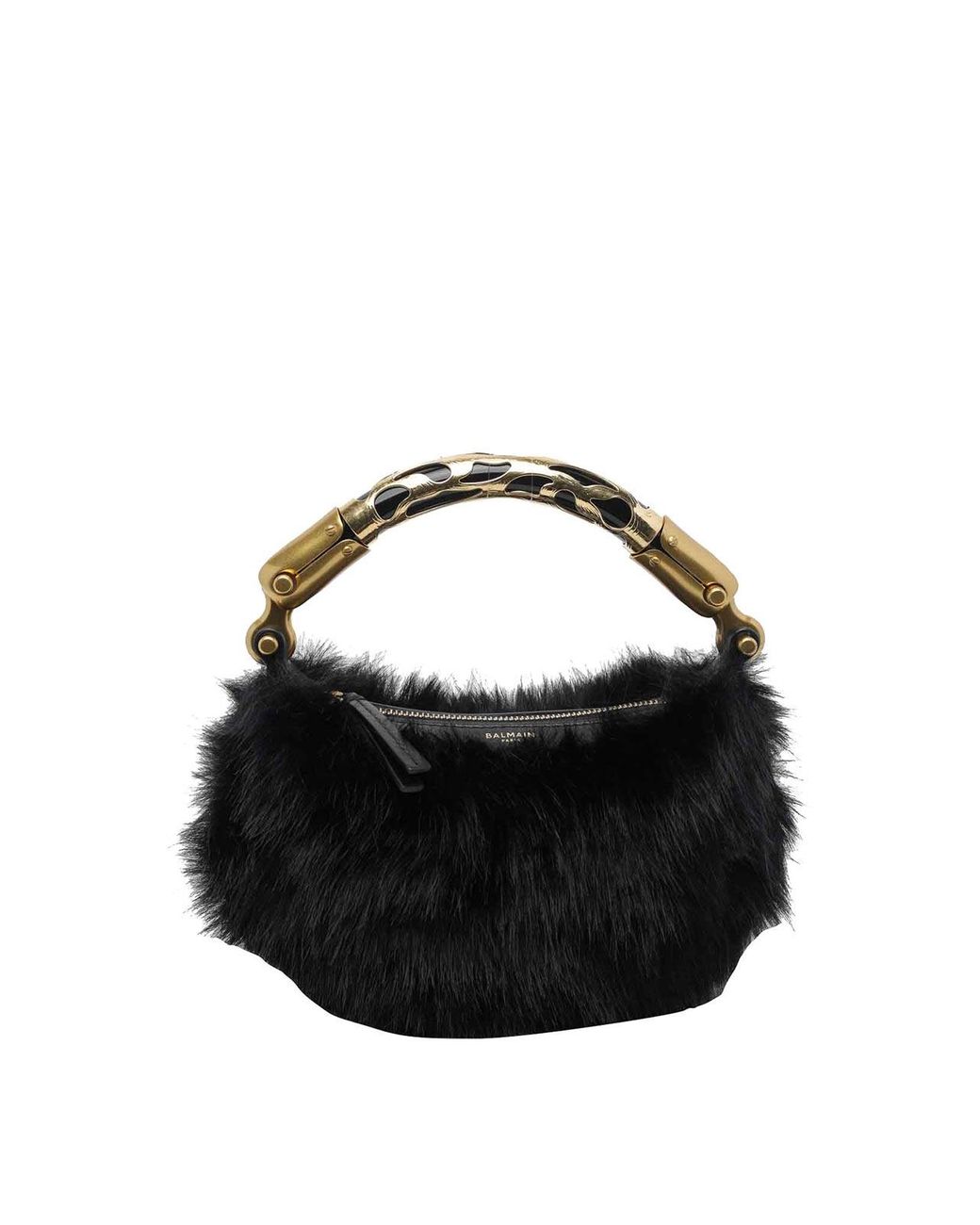 Balmain Black Mini Ebene Handbag
