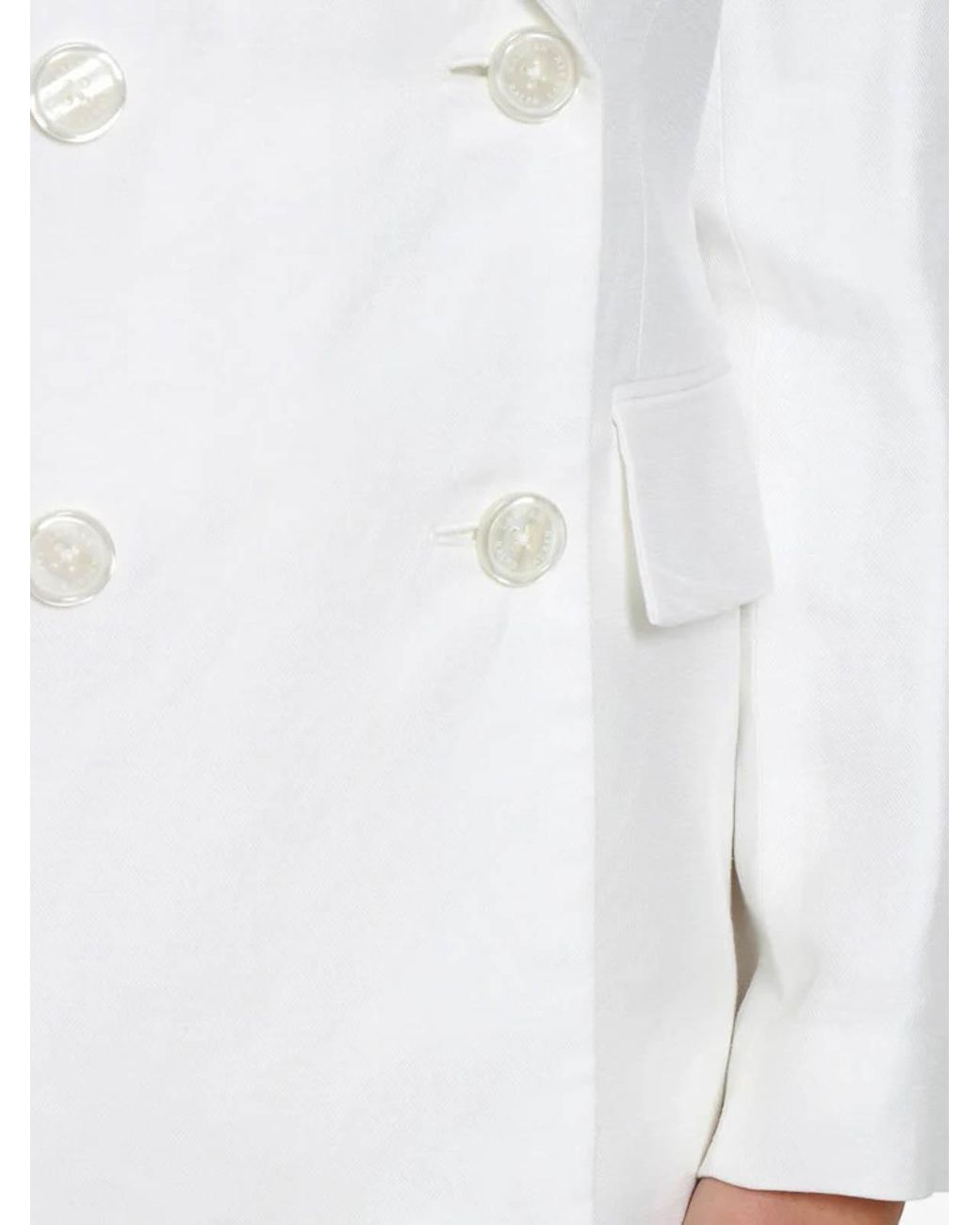 Ralph Lauren White Narain-Blazer-Lt Drapy Linen Visc
