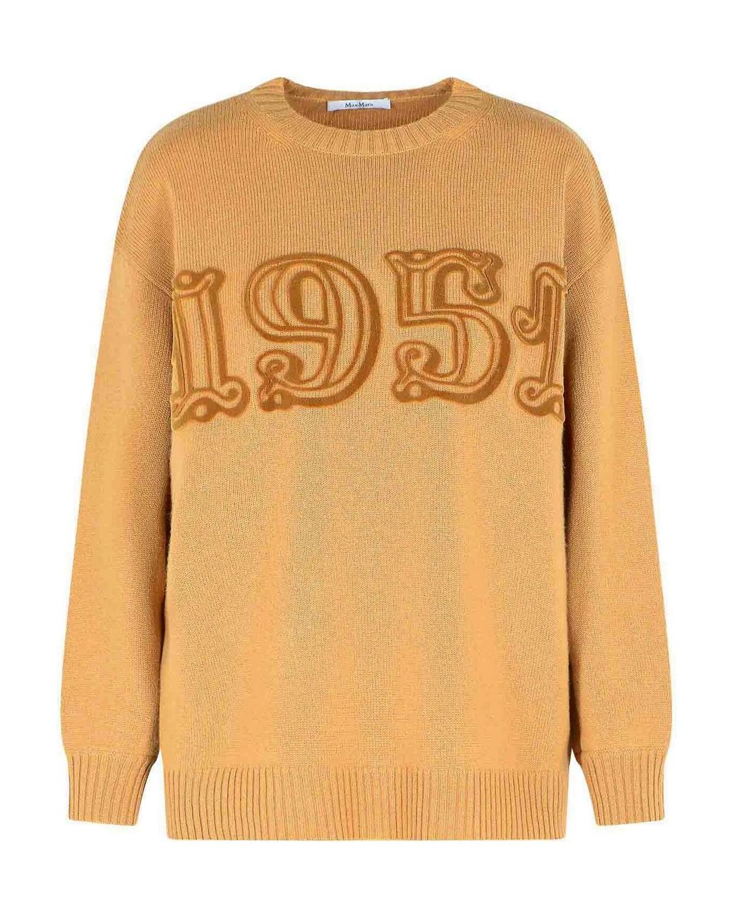 Max Mara Orange Camel Wool And Cashmere Sweater