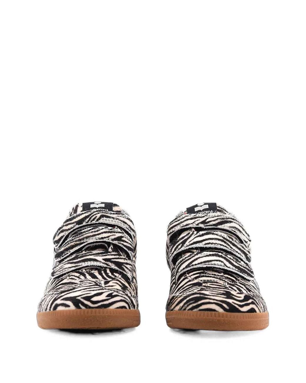 Isabel Marant White Bryce Pony-Effect Leather Sneakers