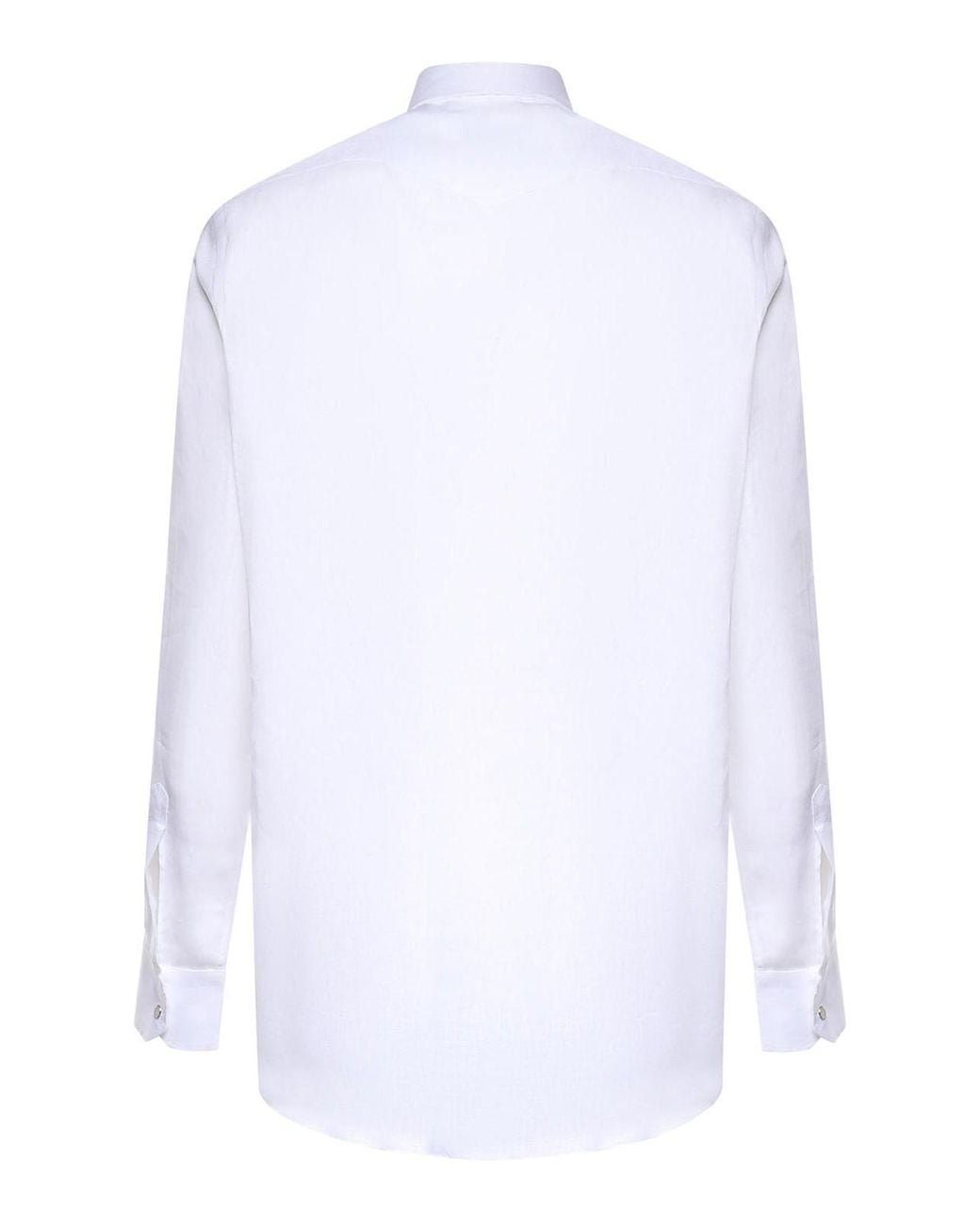 Sartorio Napoli White Texas Linen Shirt for men