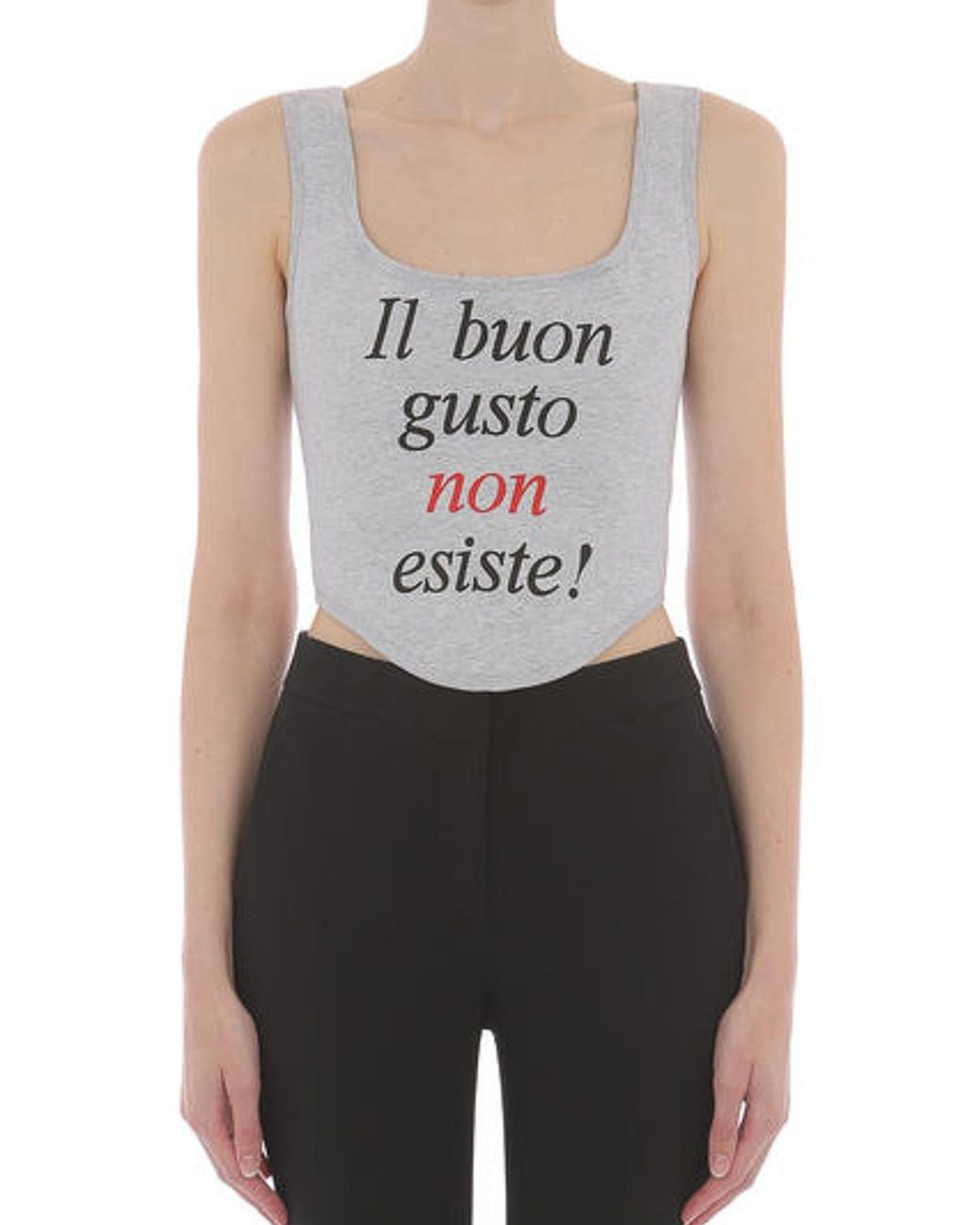 Top Moschino en coloris Gray