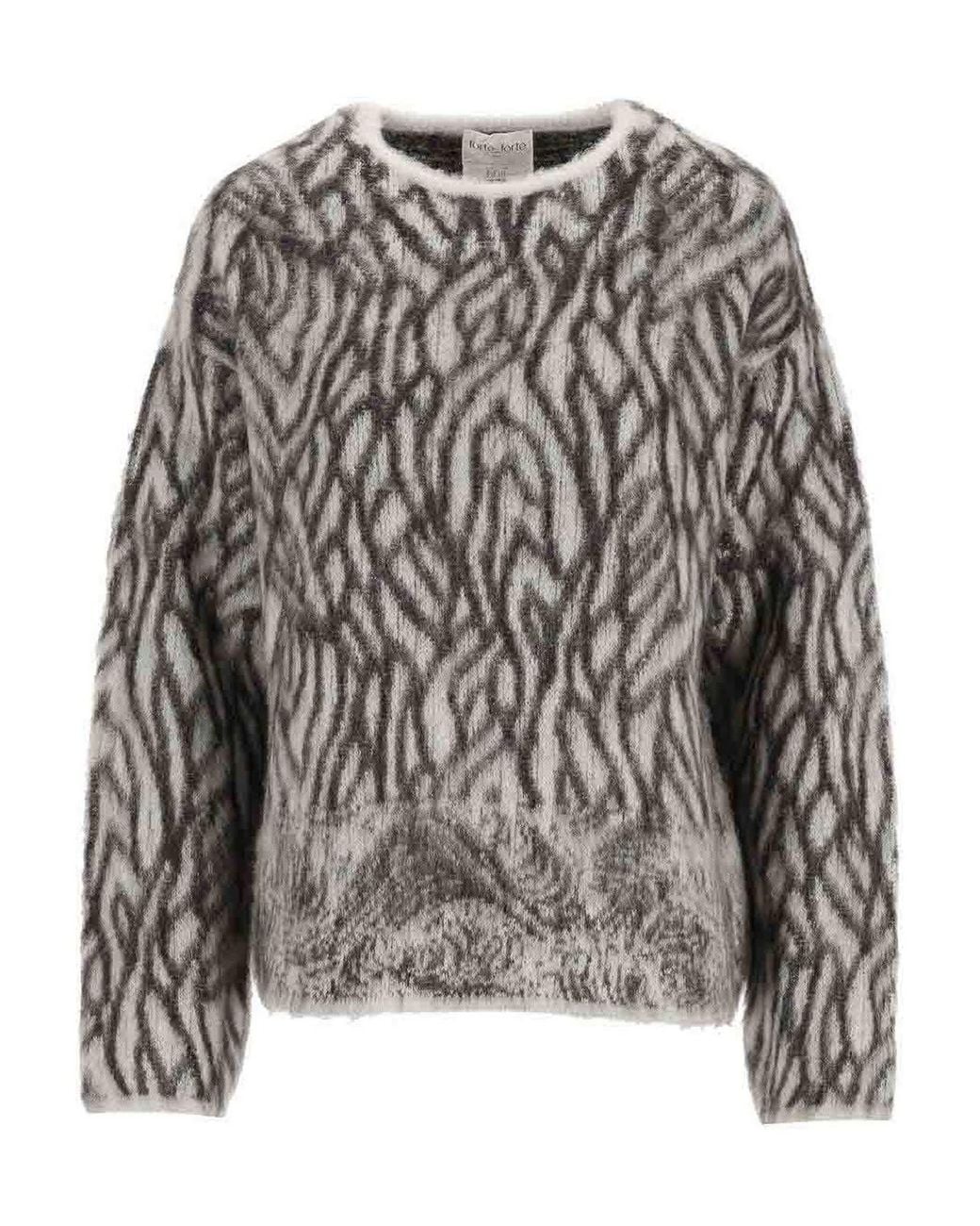 Forte_forte Gray Heron Plumes T-Shirt
