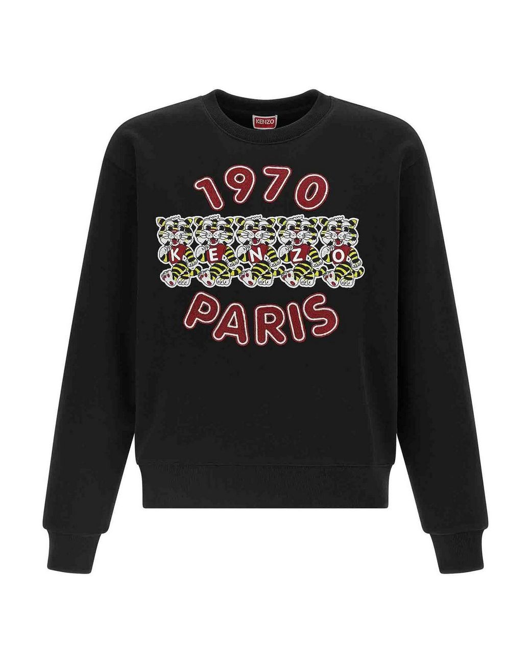 KENZO Black 'wild Tiger Embroidered' Sweatshirt for men