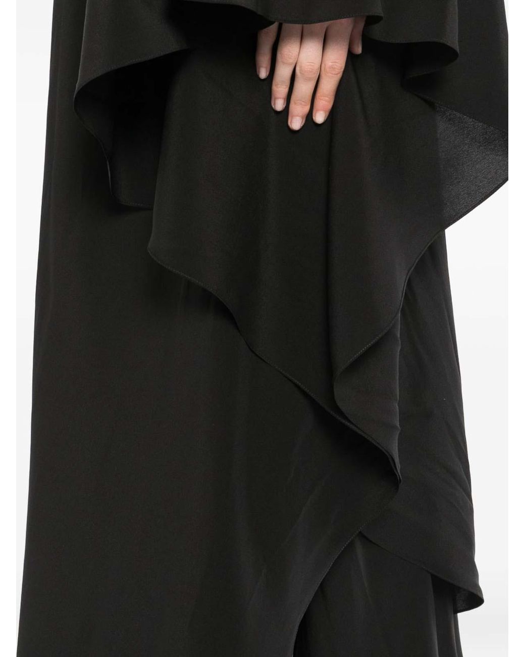 Tom Ford Black Asymmetric V-Neck Dress