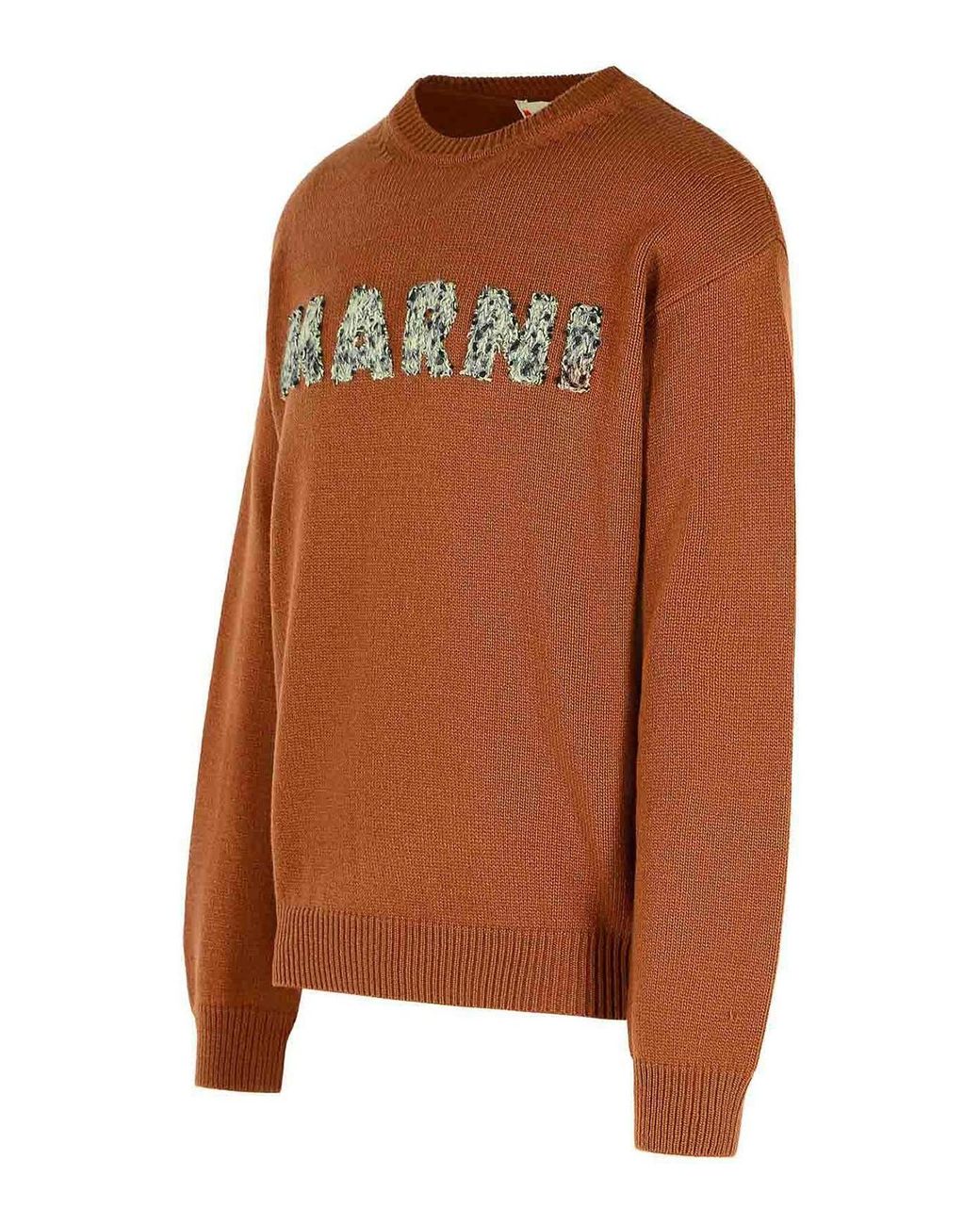 Marni Brown Virgin Wool Sweater for men