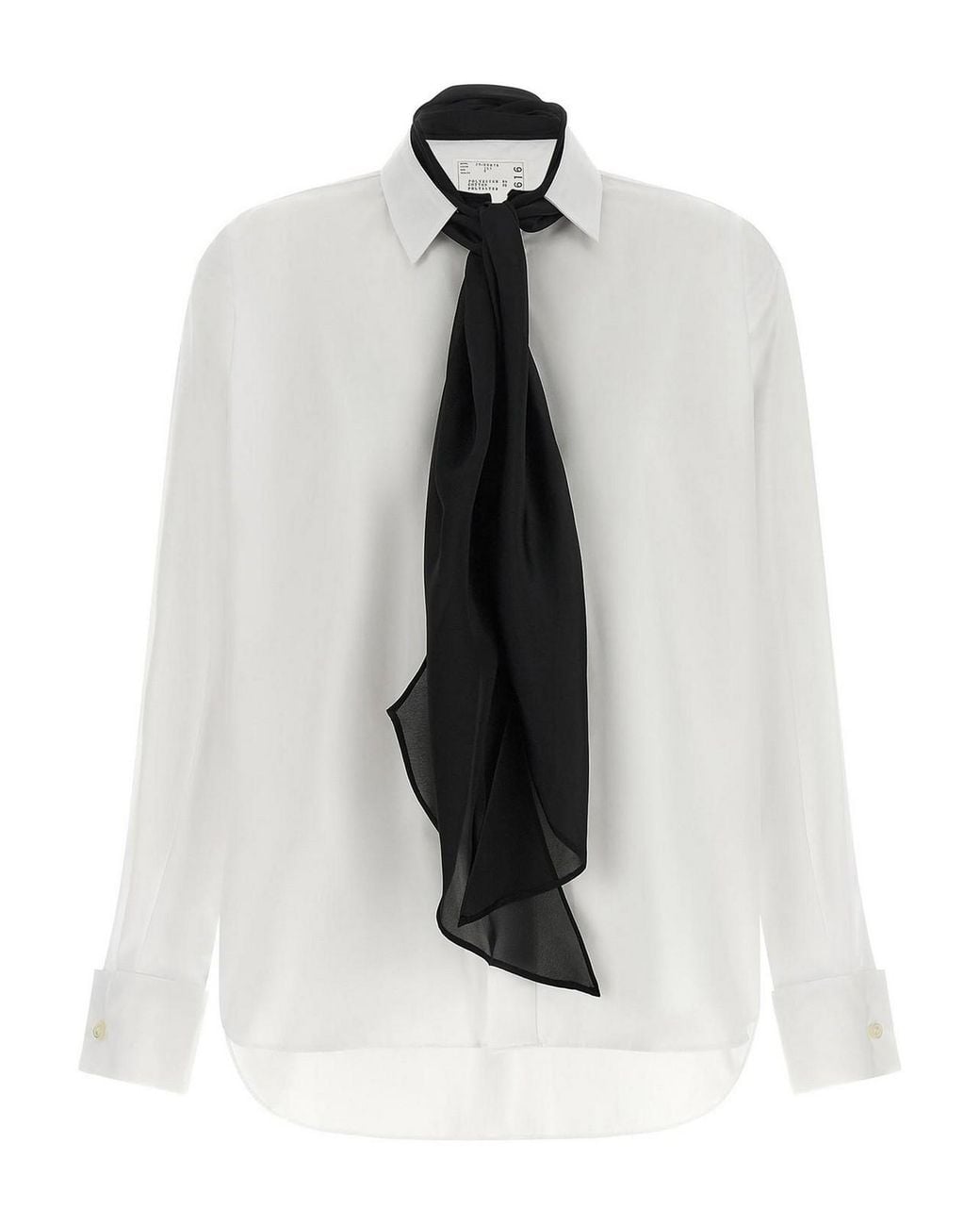 Sacai White Scarf Shirt