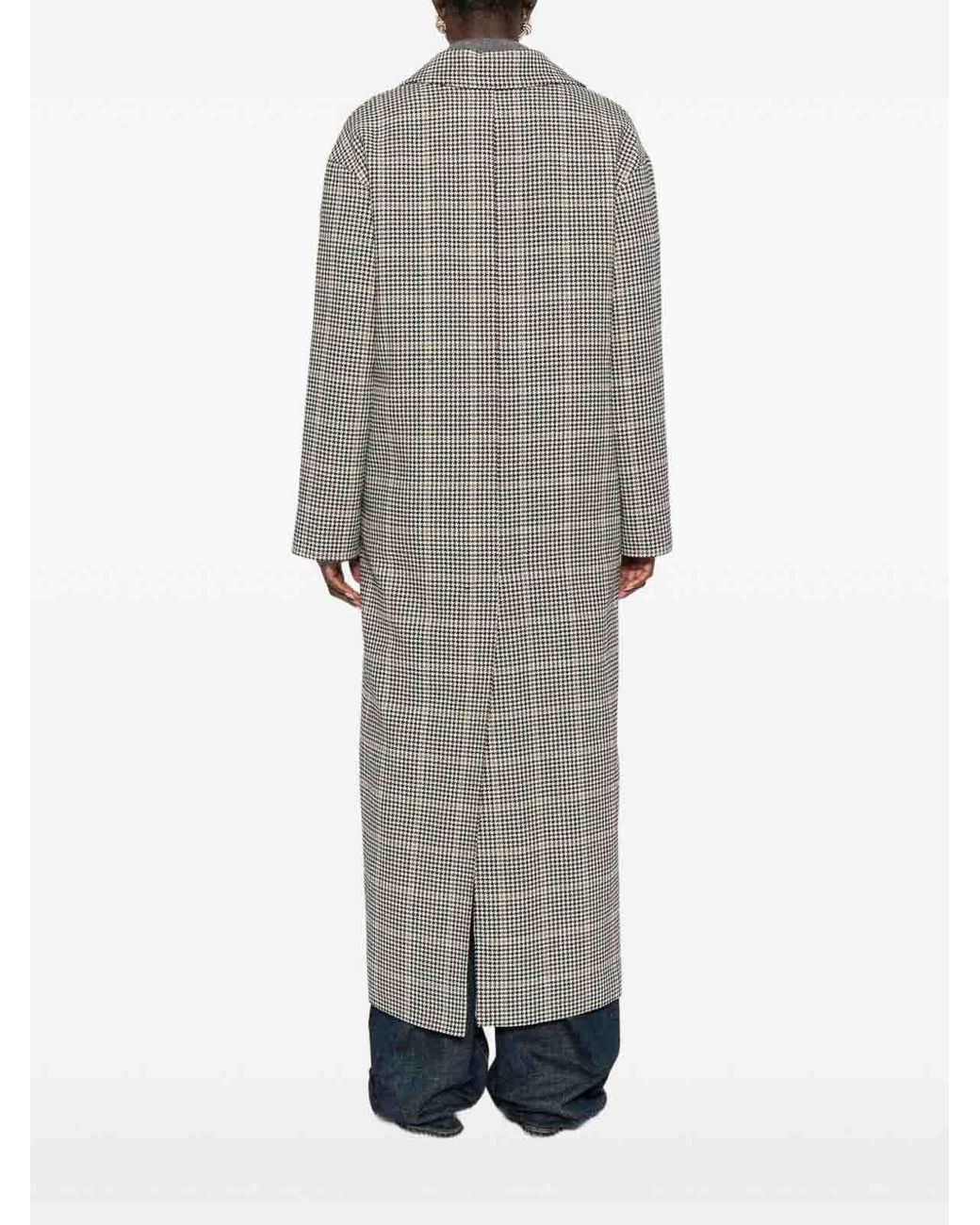 Tagliatore Gray Wool Single-Breasted Coat