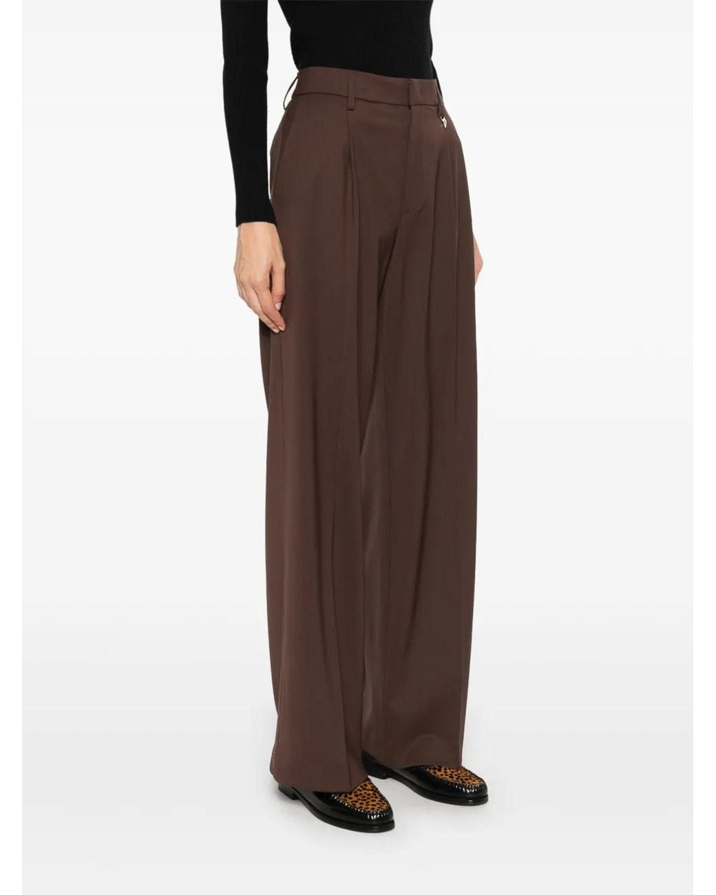 Dondup Brown Lia Sart Ciondolo Trousers