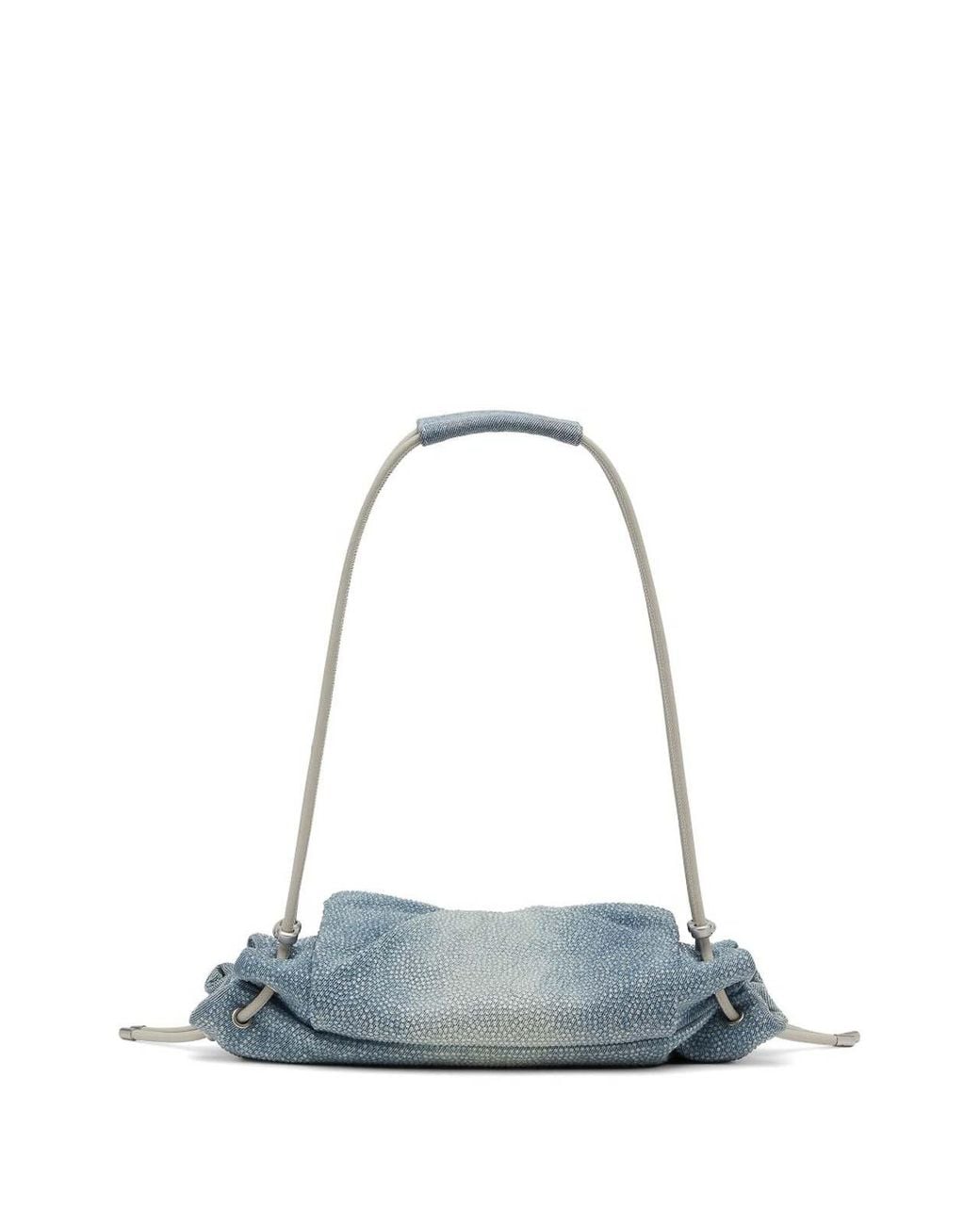 DIESEL Blue Scrunch Denim Shoulder Bag
