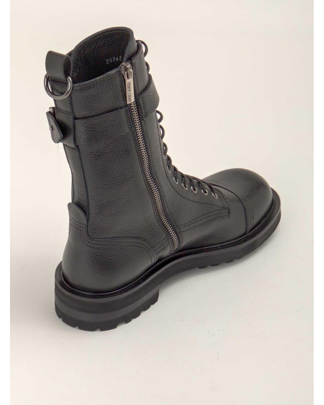 Roberto Cavalli Black Ankle Boots for men