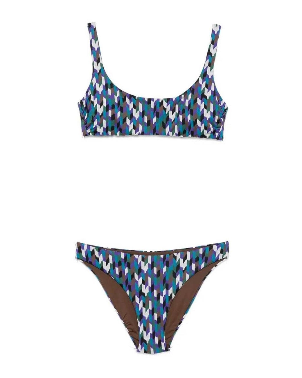 Fisico Blue Print Bikini Set