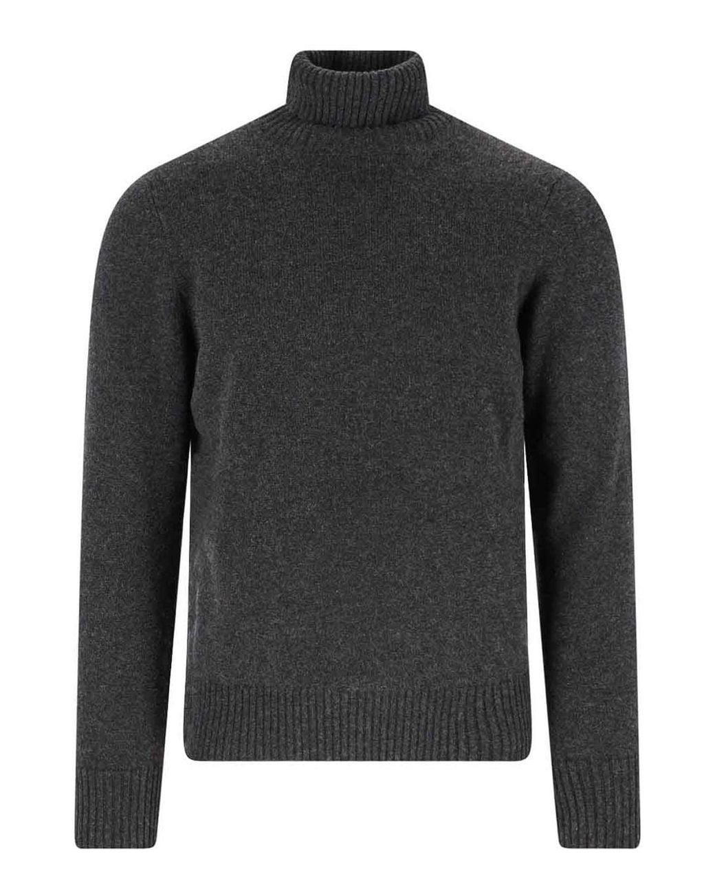 Drumohr Black High Neck Sweater for men