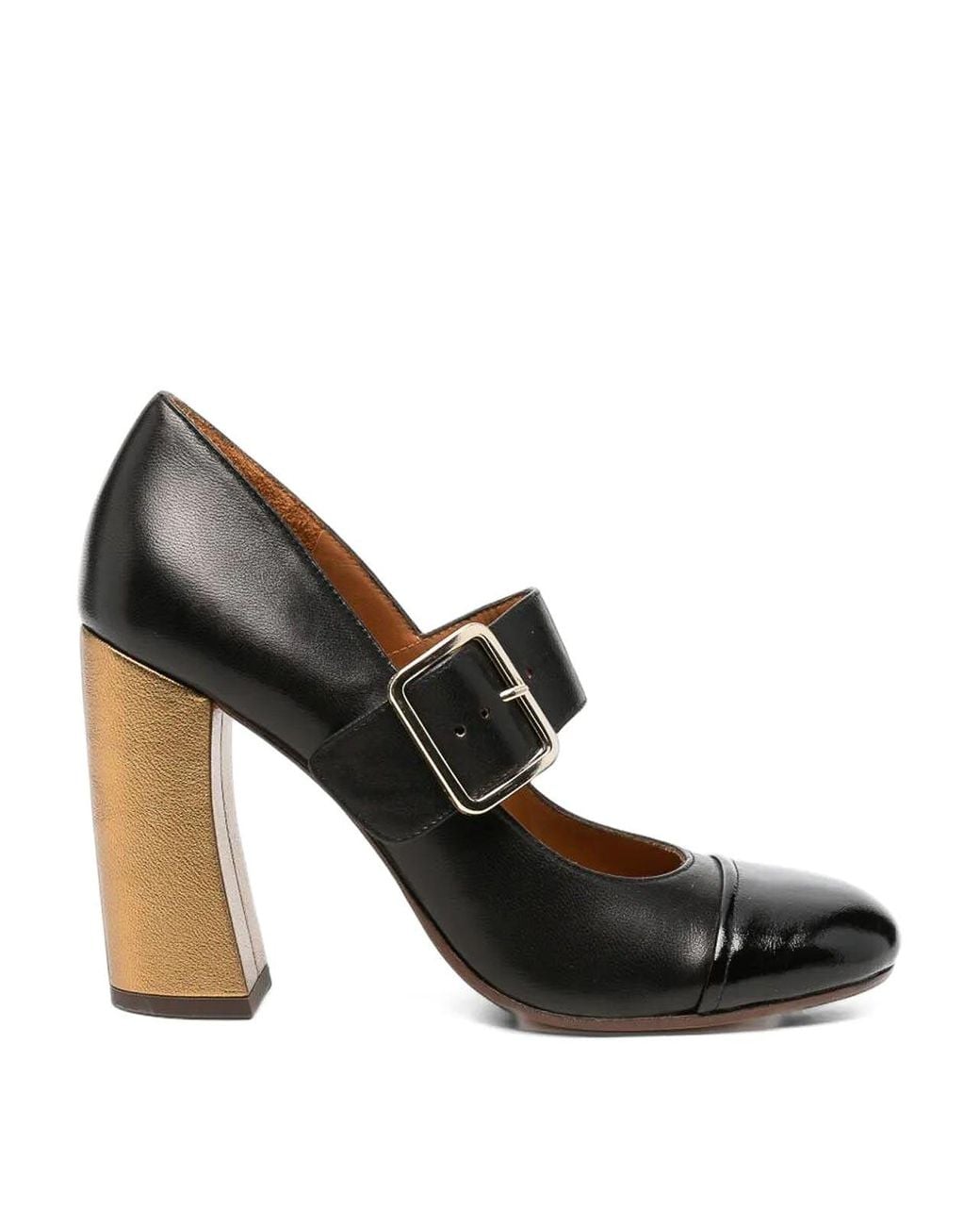 Chie Mihara Black Womari Leather Pumps