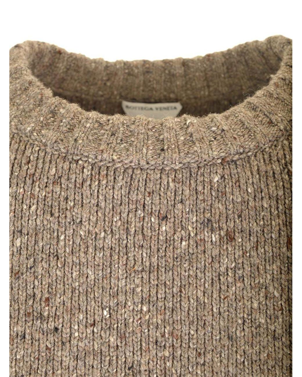 Bottega Veneta Brown Medium Weight Wool Tailored Sweater