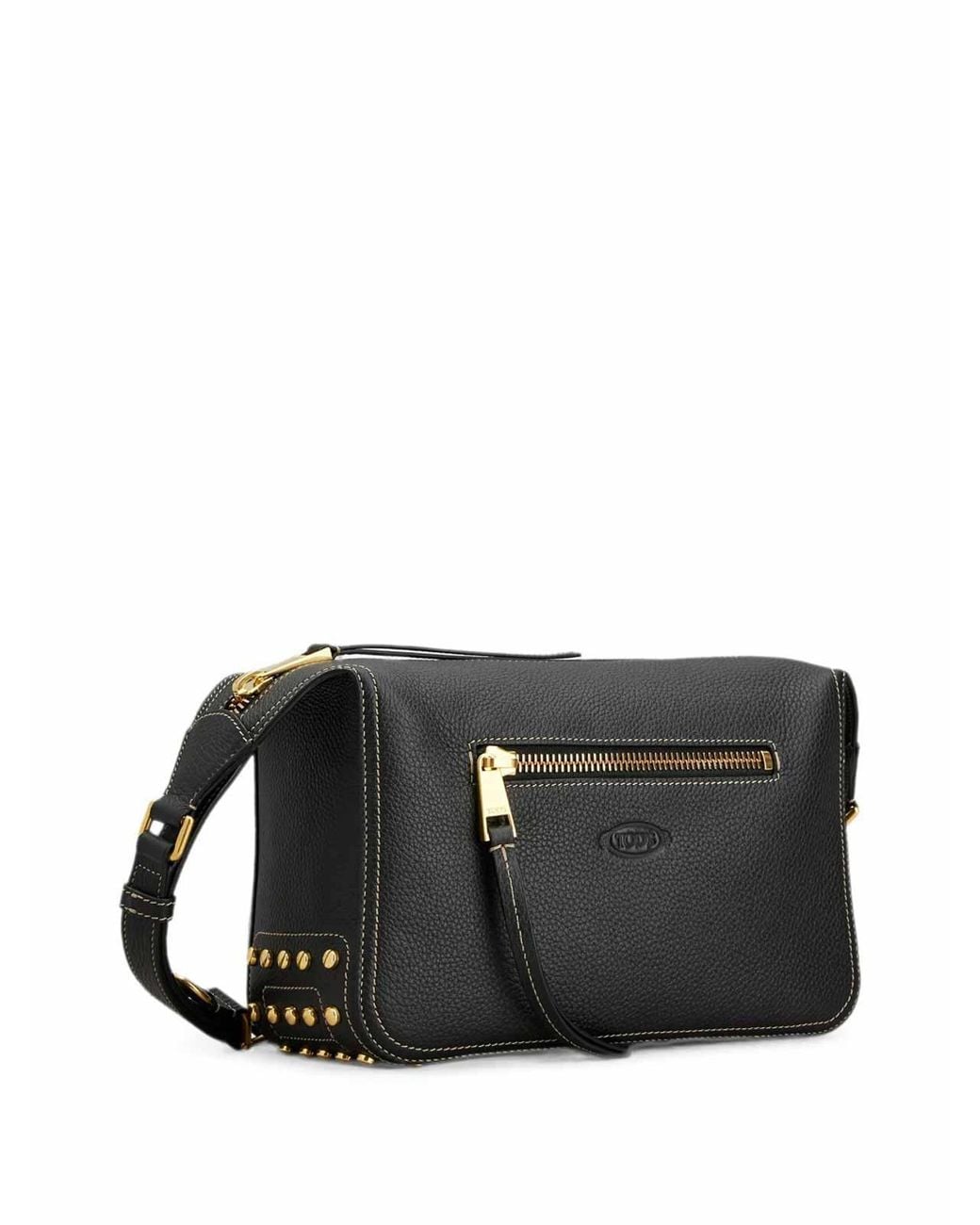 Tod's Black Metal Dots Shoulder Bag