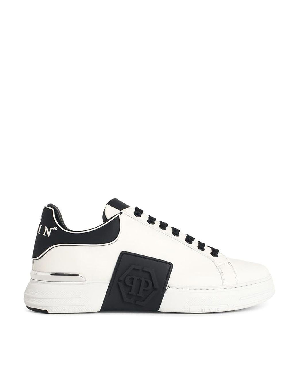 Philipp Plein Black Phantom Leather Sneakers for men