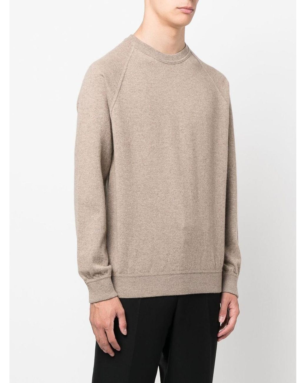 Drumohr Natural Raglan Sleeve Crewneck Pull for men