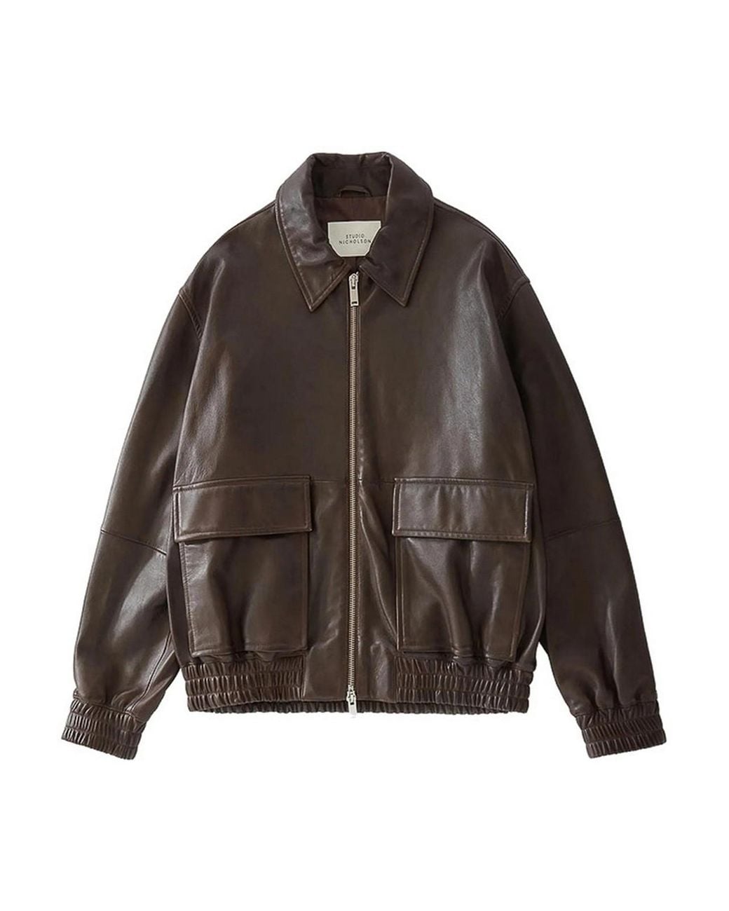 Studio Nicholson Brown Leather Outerwear for men