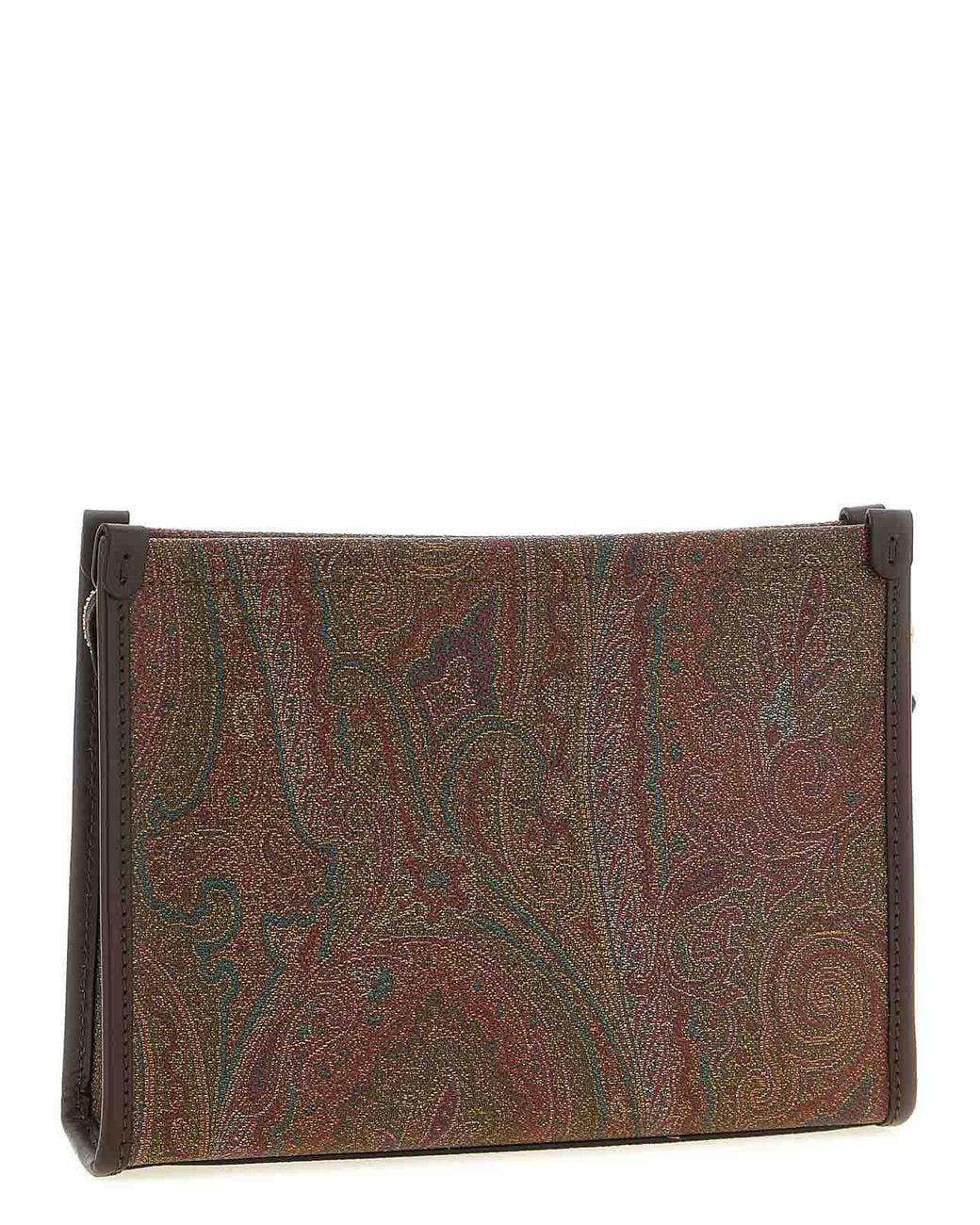 Etro Brown Medium Clutch Bag