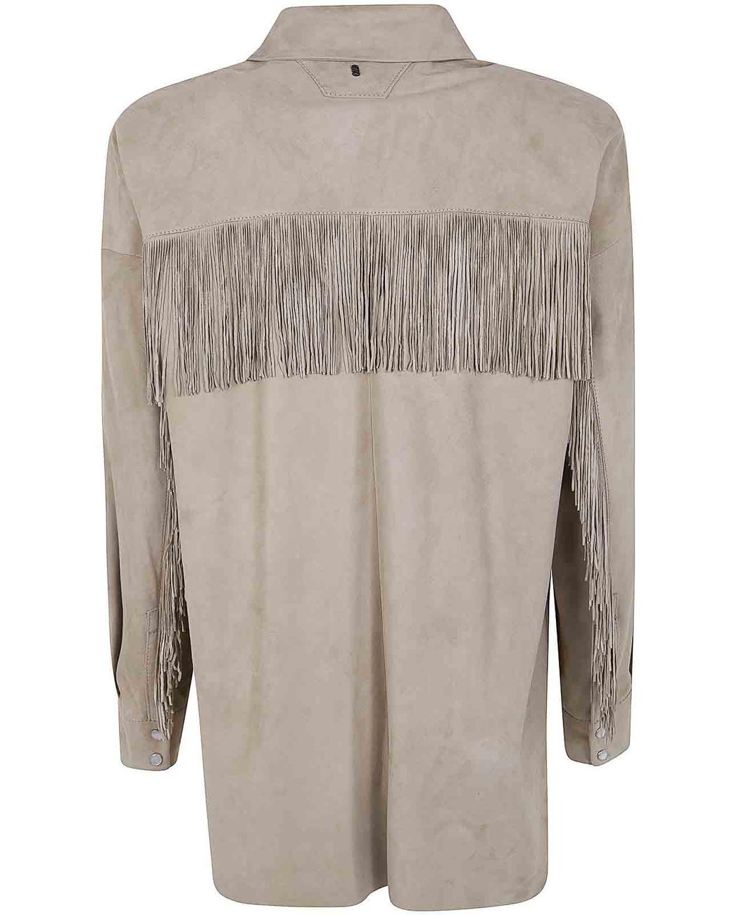 Salvatore Santoro Gray Fringes Shirt