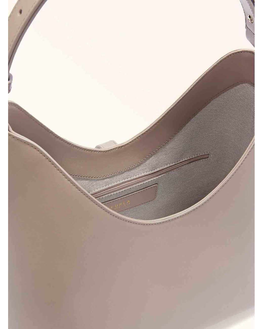 Furla Gray Goccia M Hobo Bag