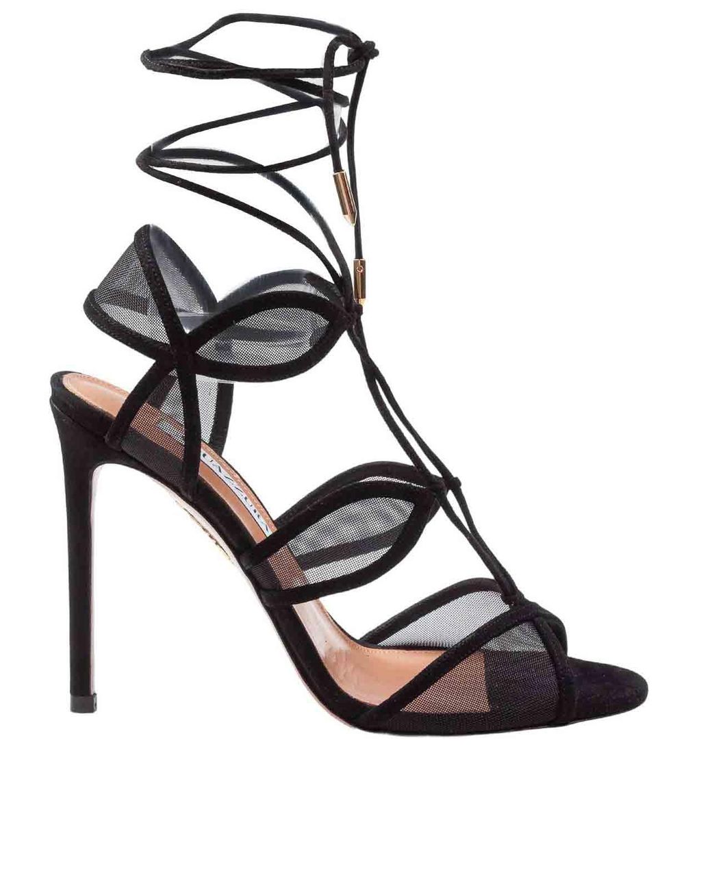 Aquazzura Black Fatal Attraction 105 Sandals