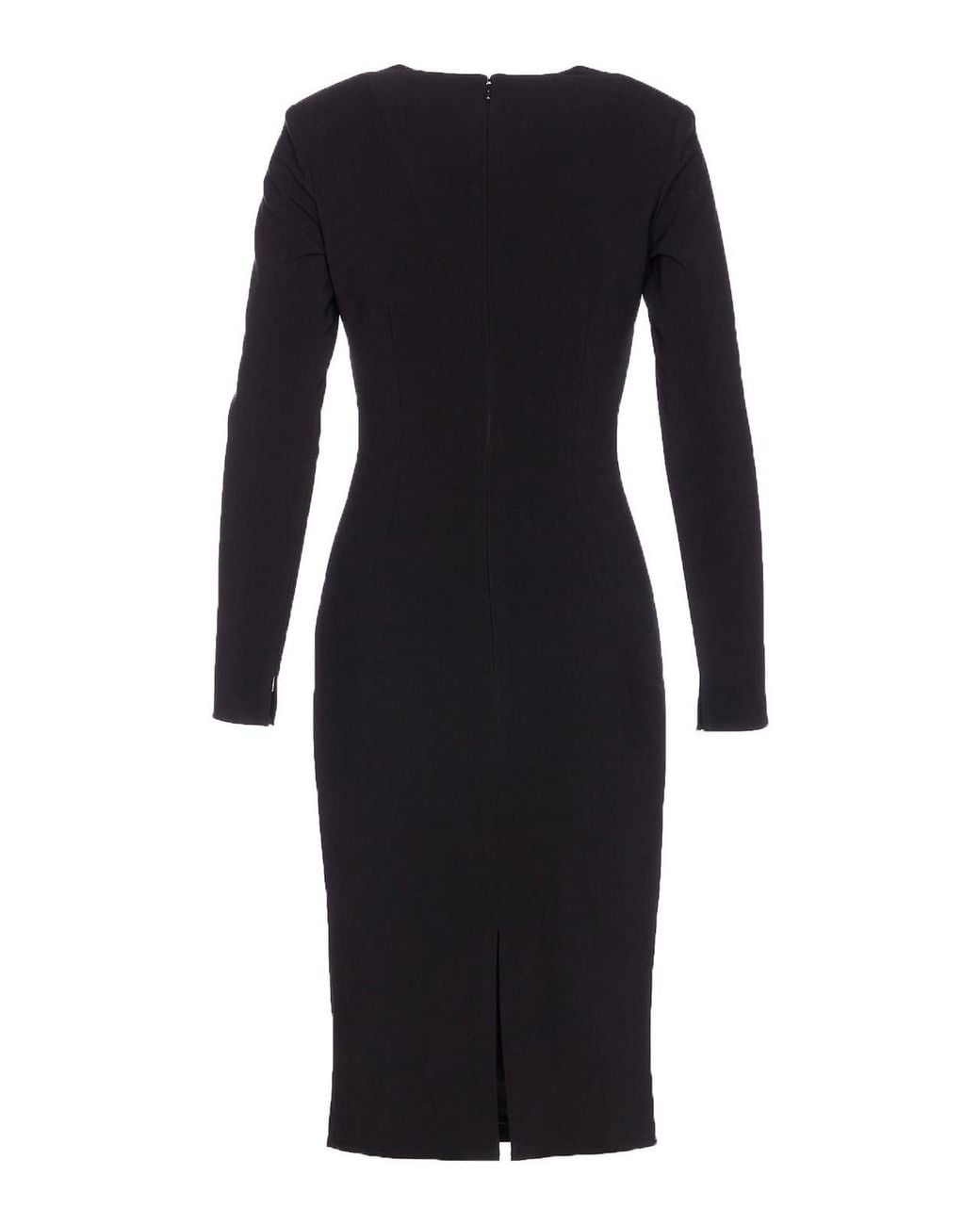 Elisabetta Franchi Black Logo Dress
